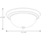 Progress Lighting Three-Light Dome Glass 15-1/4" Close-to-Ceiling P3926-09 - alternate 5